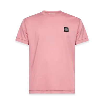 Stone Island Slim Fit Cotton Jersey T-Shirt With Compass Patch "Violet"