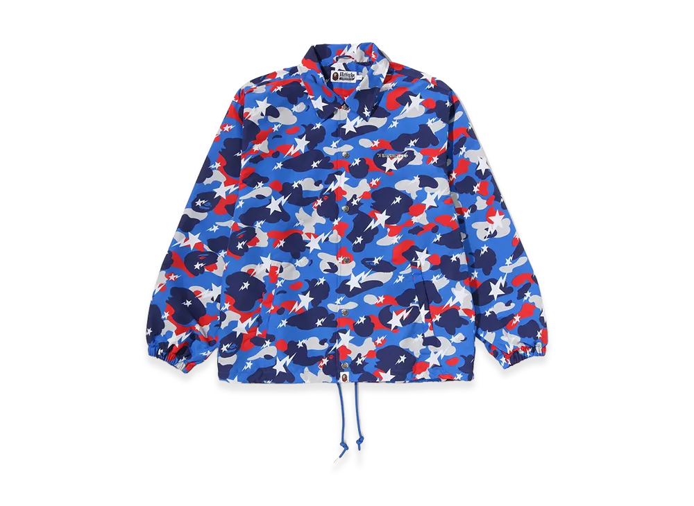 A BATHING APE Sta Strike Camo Coach Jacket "Blue"