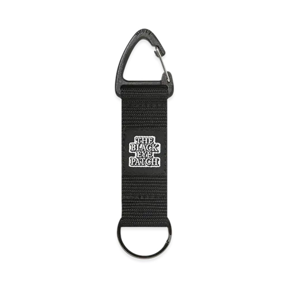BlackEyePatch OG Label Webbing Keyring "Black"