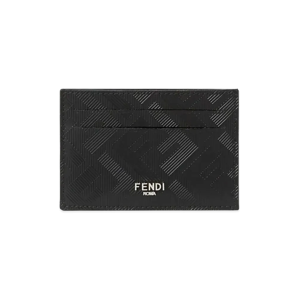 FENDI Slim Shadow Card Holder "Black"