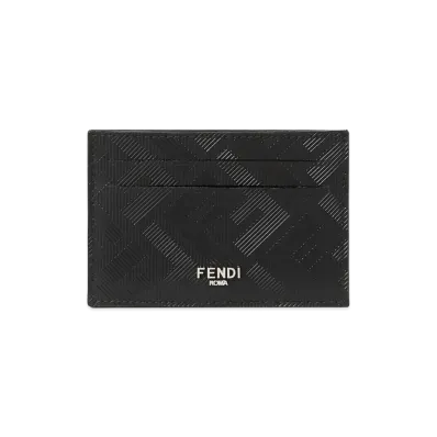 FENDI Slim Shadow Card Holder "Black"