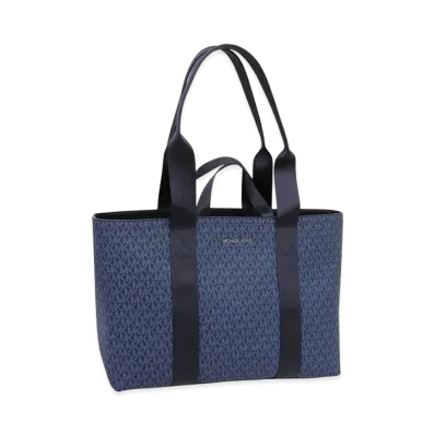 MICHAEL KORS Cooper Dual Handle Tote W Zip "Navy"