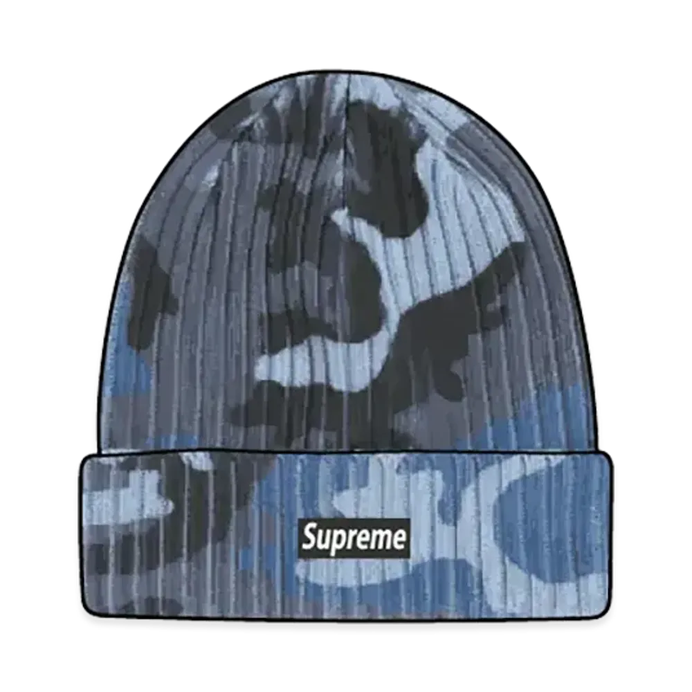 Supreme Overdyed Beanie (26SS) "Blue Camo"