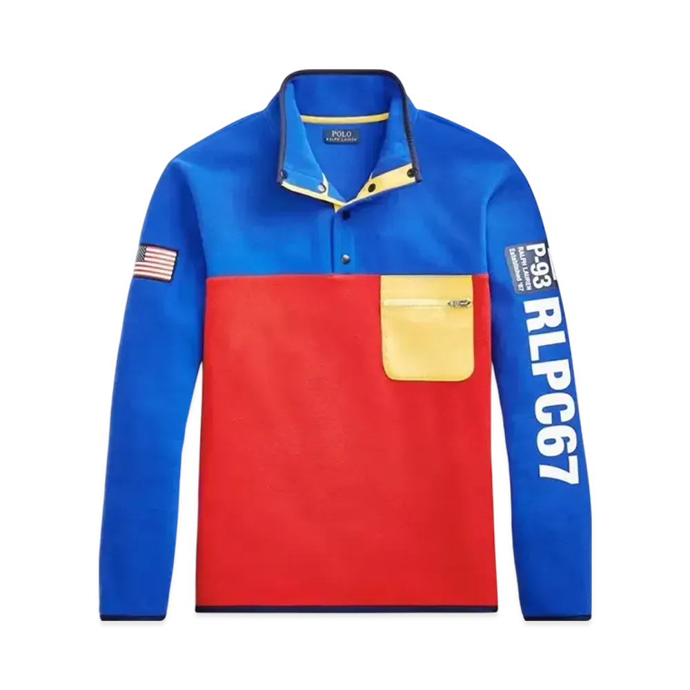 Polo Ralph Lauren Hi Tech Color-Blocked Pullover Fleece "Blue/Red"