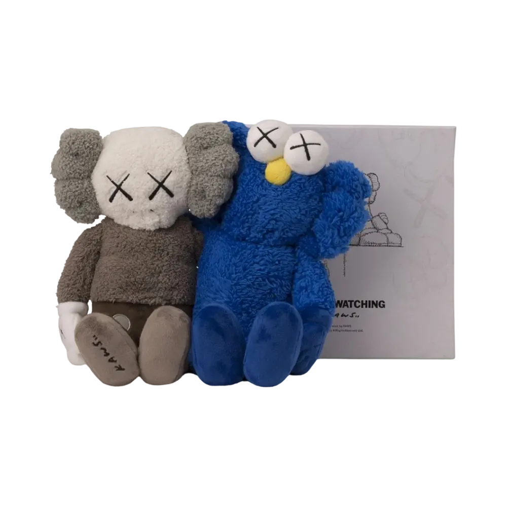 KAWS Seeing/Watching Plush "Grey/Blue"
