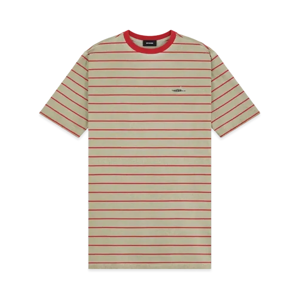 WE11DONE Stripe T-shirt "Red"