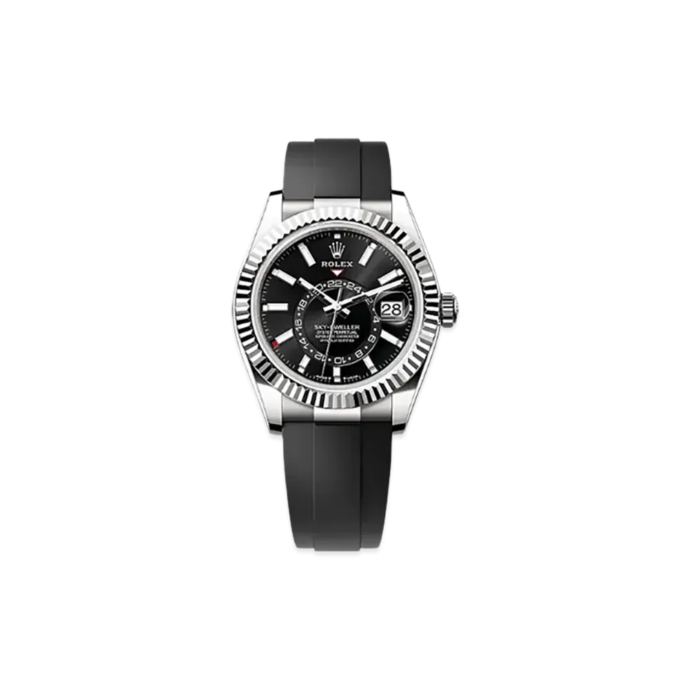 ROLEX Sky-Dweller 42mm White Gold 336239 "Bright Black"