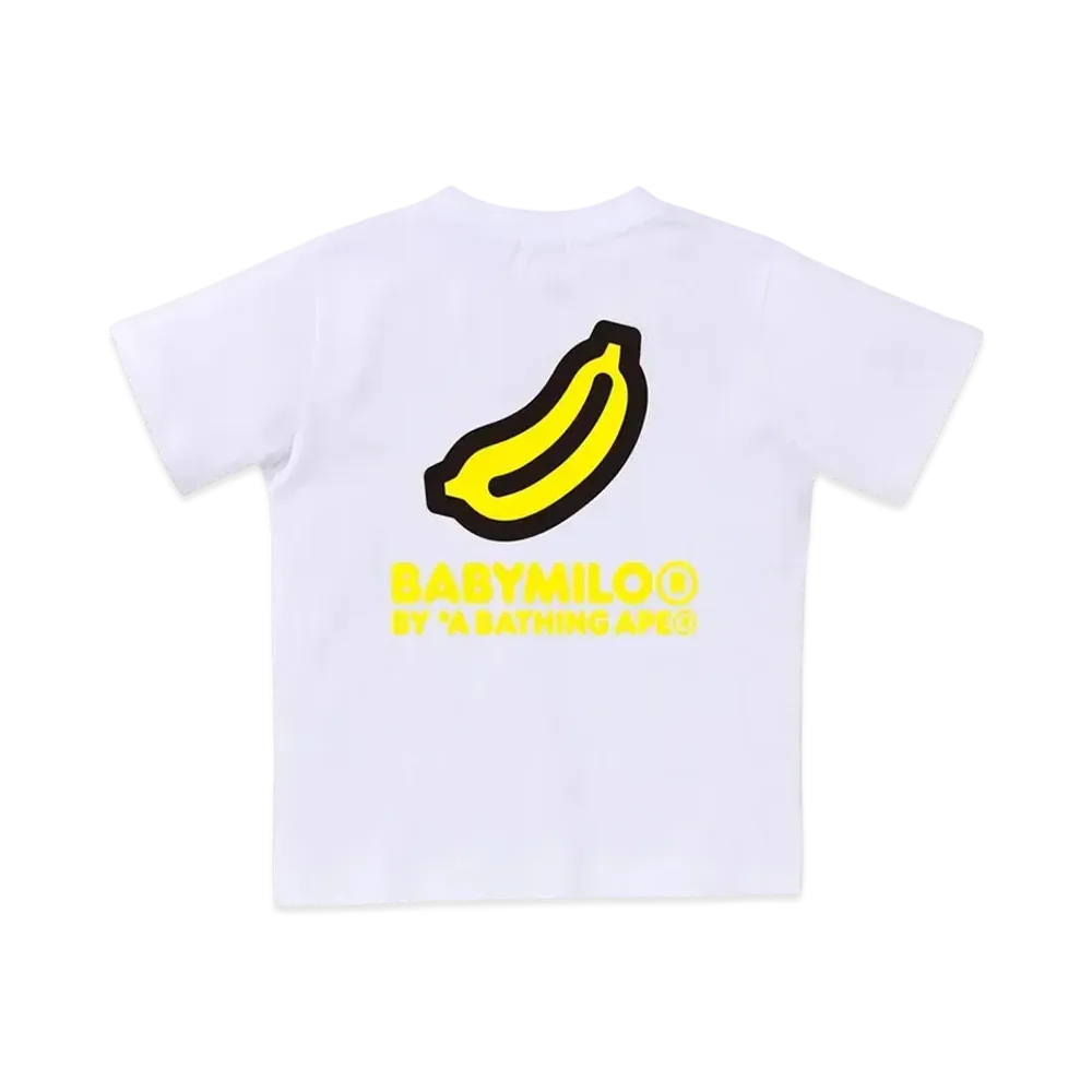 A BATHING APE Back Banana One Point Tee "White"