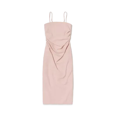 AURALEE Brushed Super Fine Wool Flannel Dress "Light Pink"