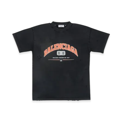 BALENCIAGA Women's Maison BALENCIAGA T-Shirt Medium Fit "Black"