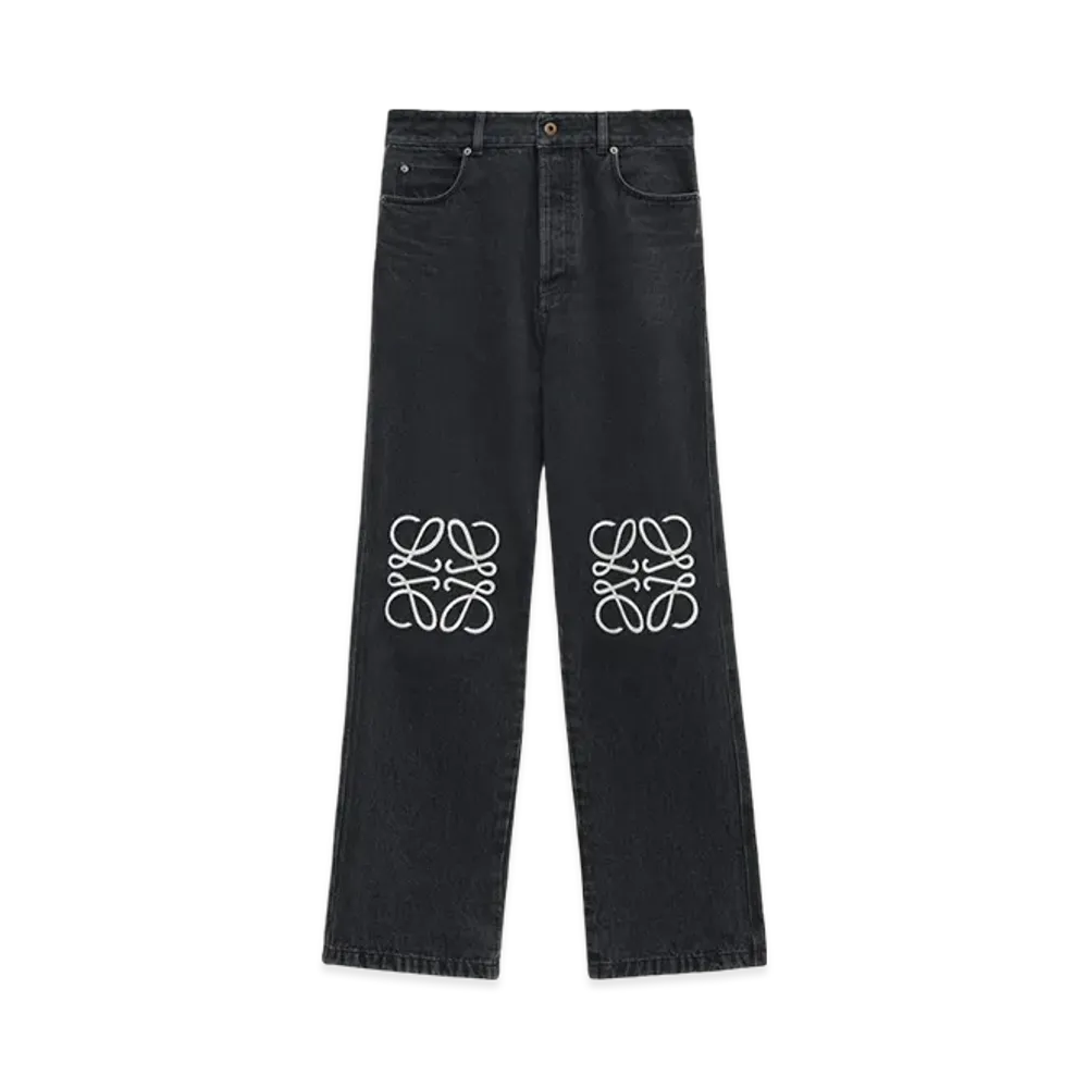 LOEWE Anagram Baggy Jeans in Denim "Black"
