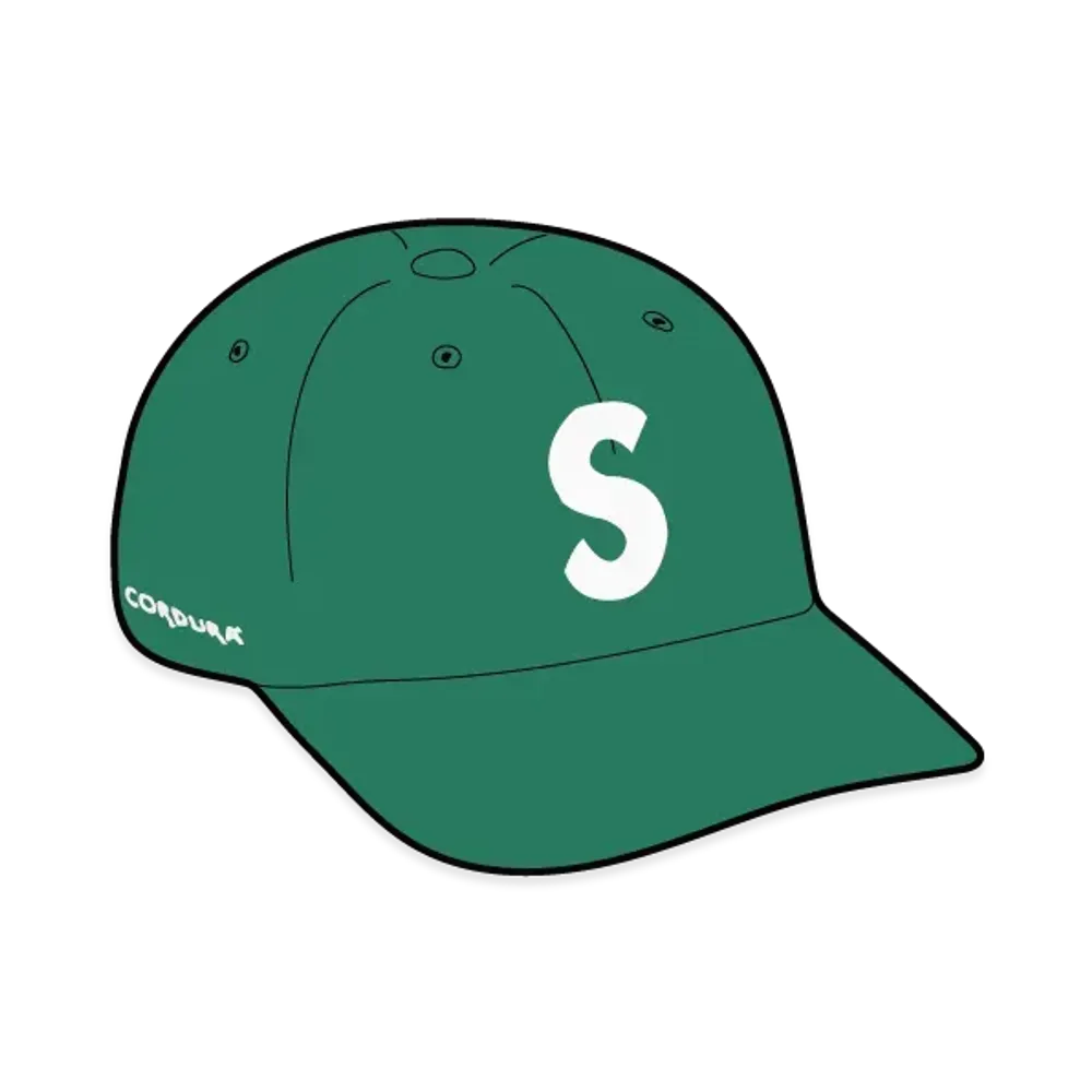 Supreme Cordura Denim S Logo 6-Panel "Green"