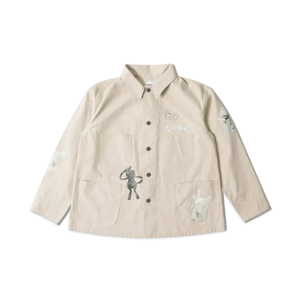 DANIEL ARSHAM x POKEMON x P-ROOM THE WORLD CHORE JACKET "Oatmeal"