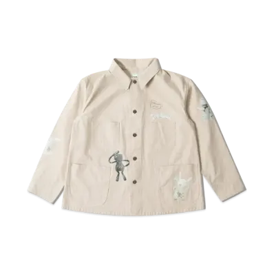 DANIEL ARSHAM x POKEMON x P-ROOM THE WORLD CHORE JACKET "Oatmeal"