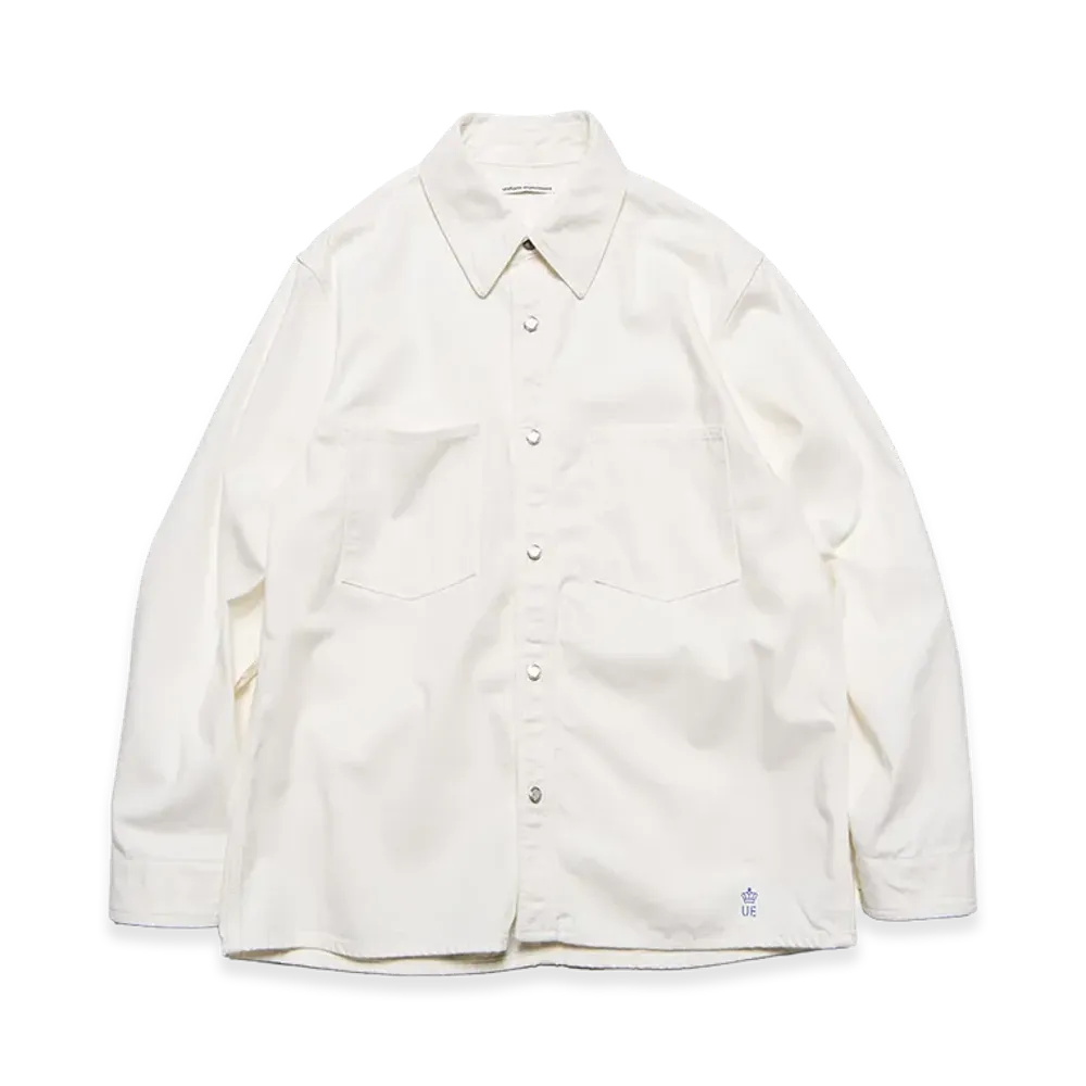 uniform experiment Nep Denim Double Pocket Shirt "White"
