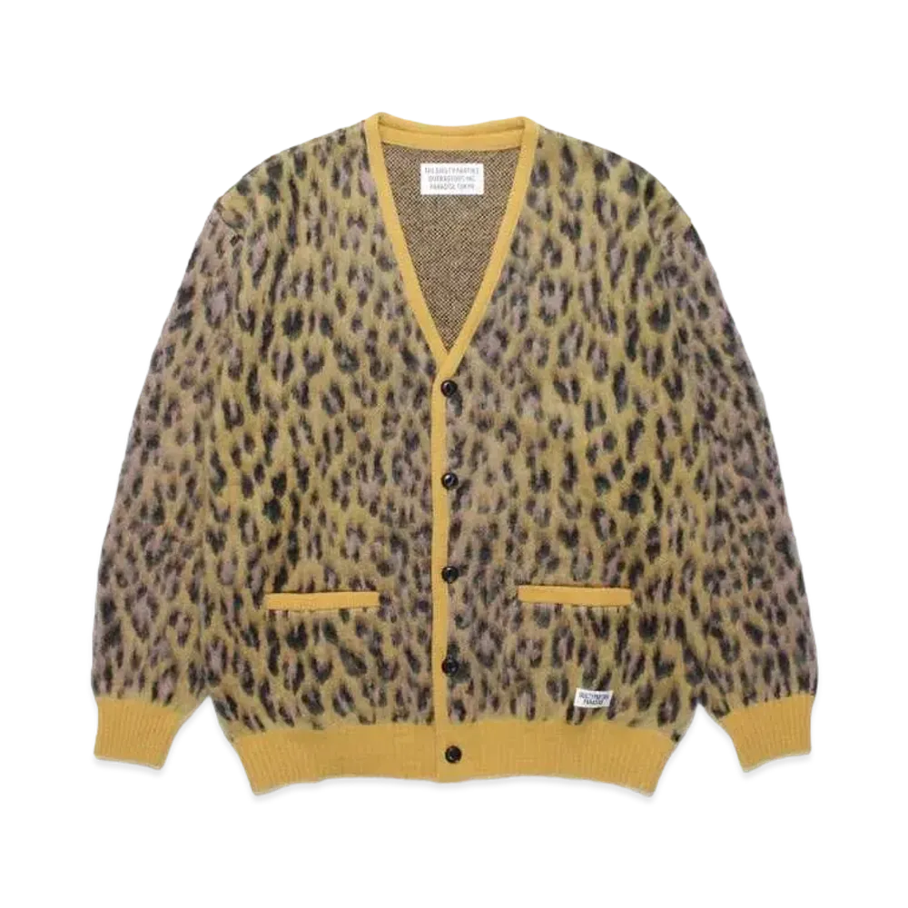 WACKO MARIA Mohair Knit Jacquard Cardigan "Yellow"