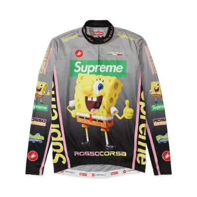 Supreme x SpongeBob SquarePants Castelli L/S Cycling Jersey "Black"