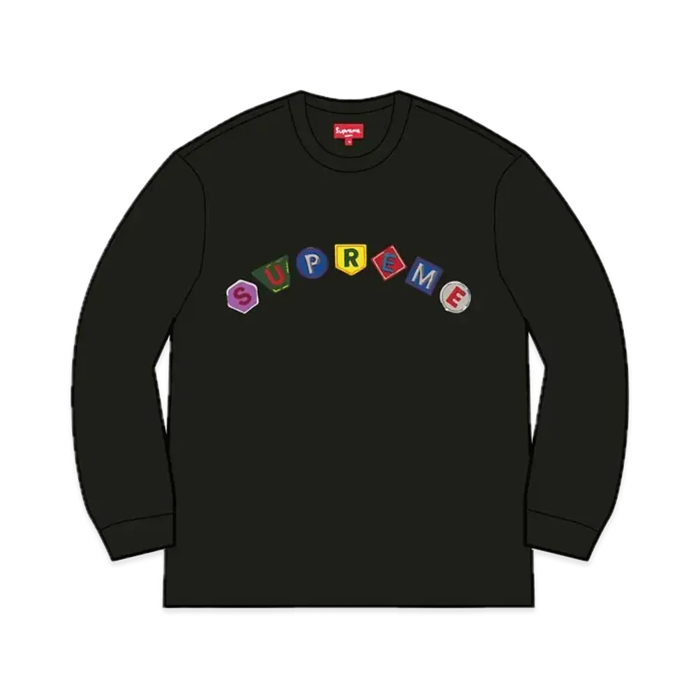Supreme Geo Arc L/S Top "Black"