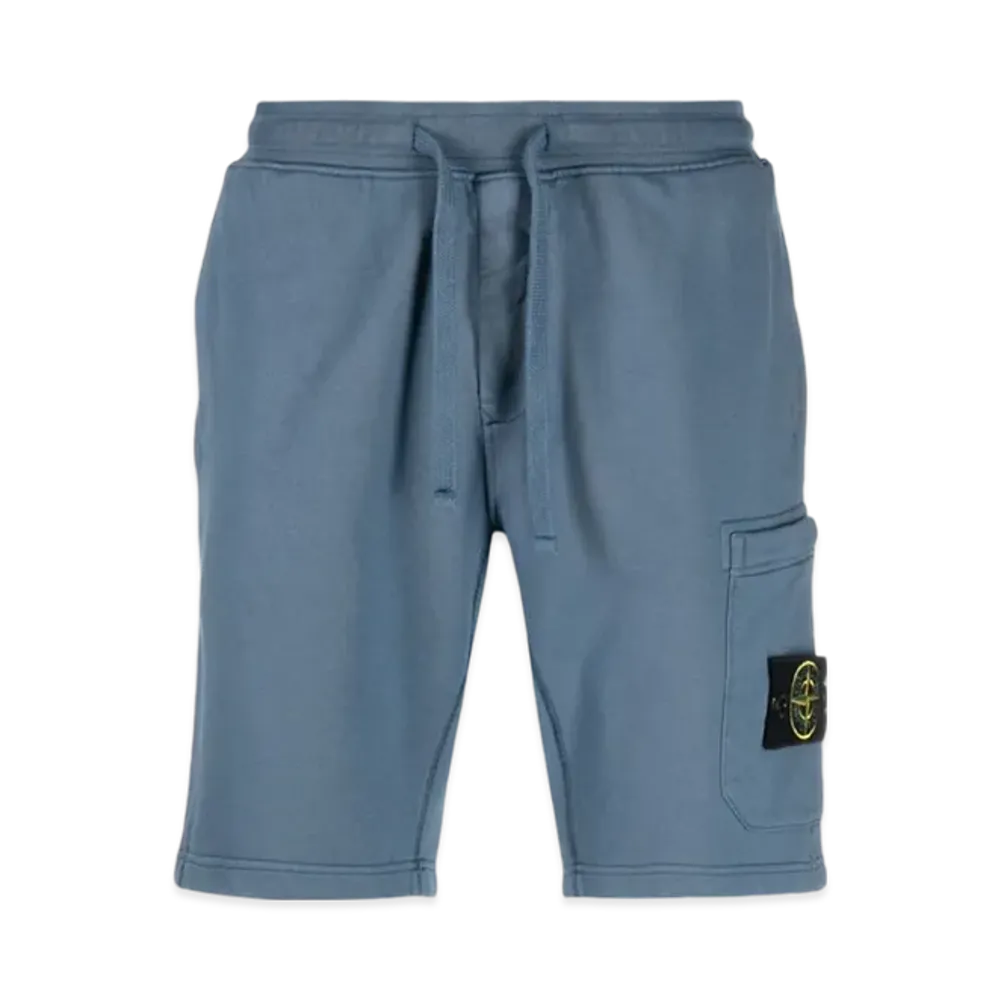 Stone Island 64651 Fleece Bermuda Shorts - 23SS "Avio Blue"