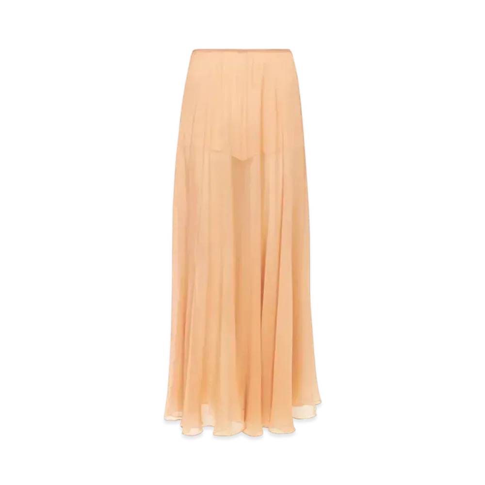 Chloe Fluid long skirt in silk mousseline "Cheek"