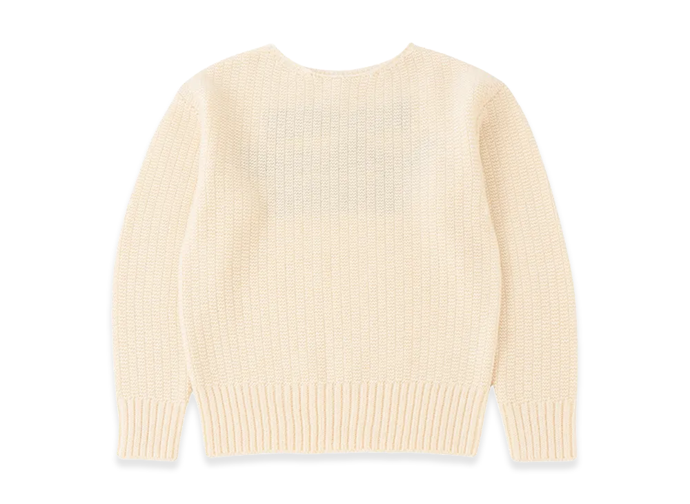 美品 VISVIM CREW AMPLUS KNIT 3 IVORY フランス製 visvim AMPLUS KNIT L/S ZIG-ZAG 
