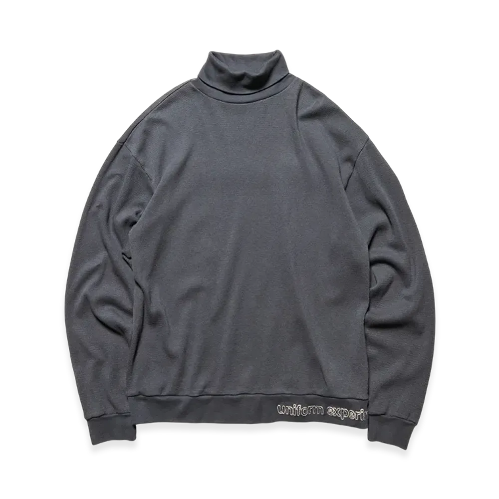 uniform experiment Waffle Highneck Top "Charcoal Gray"