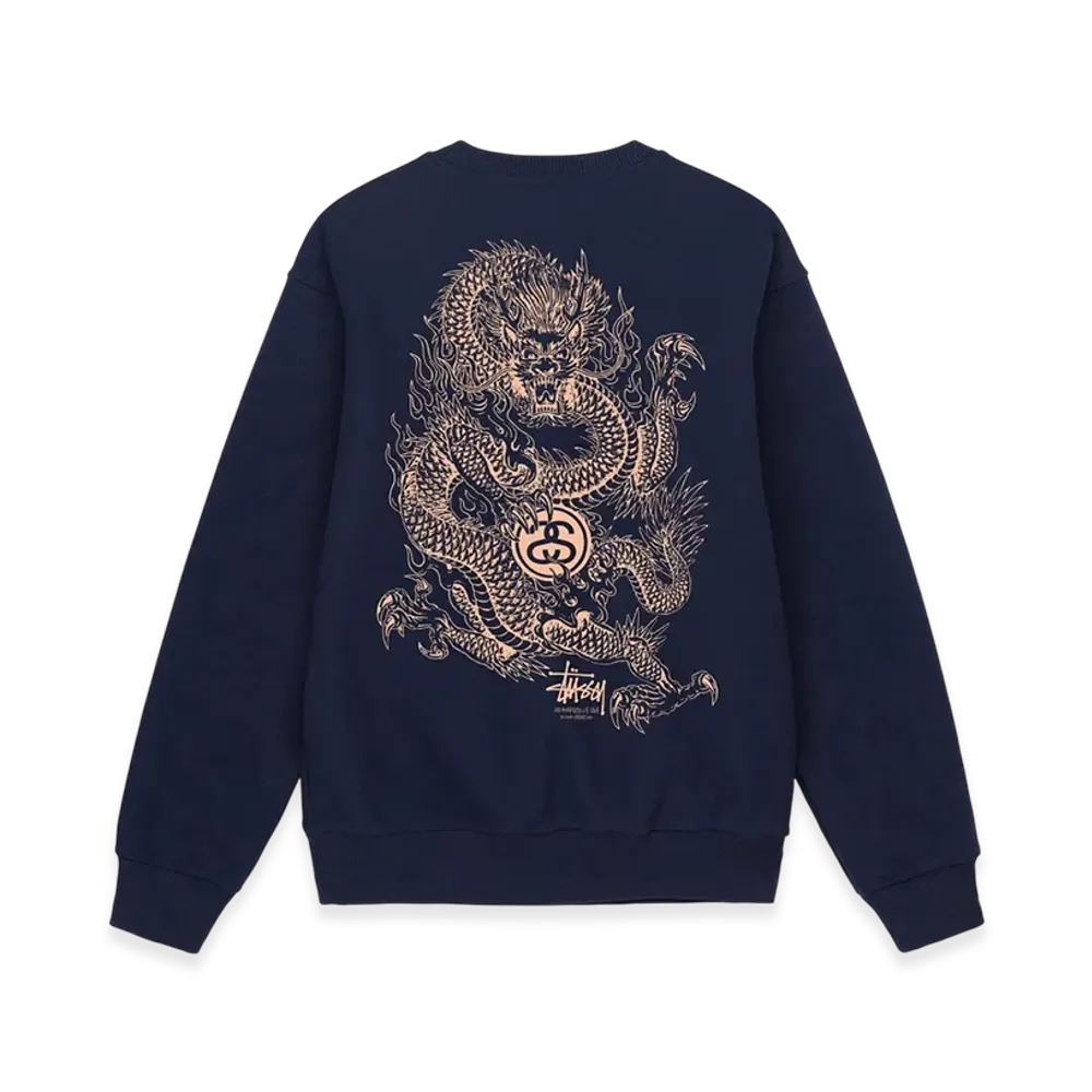 Stussy Dragon Crew "Navy"