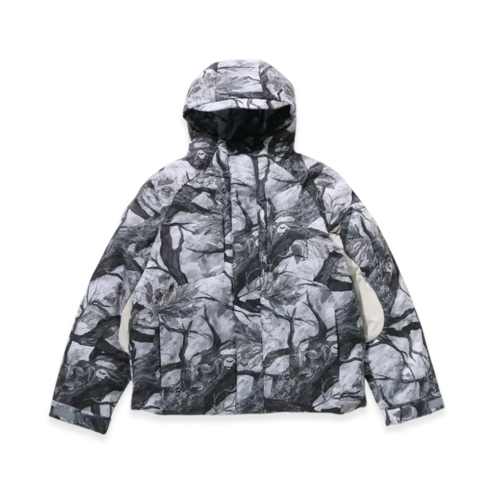 A BATHING APE Metal Logo Down Jacket "White"
