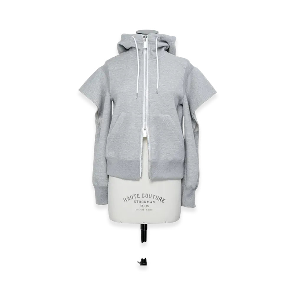 sacai Sponge Sweat Hoodie "Light Gray"