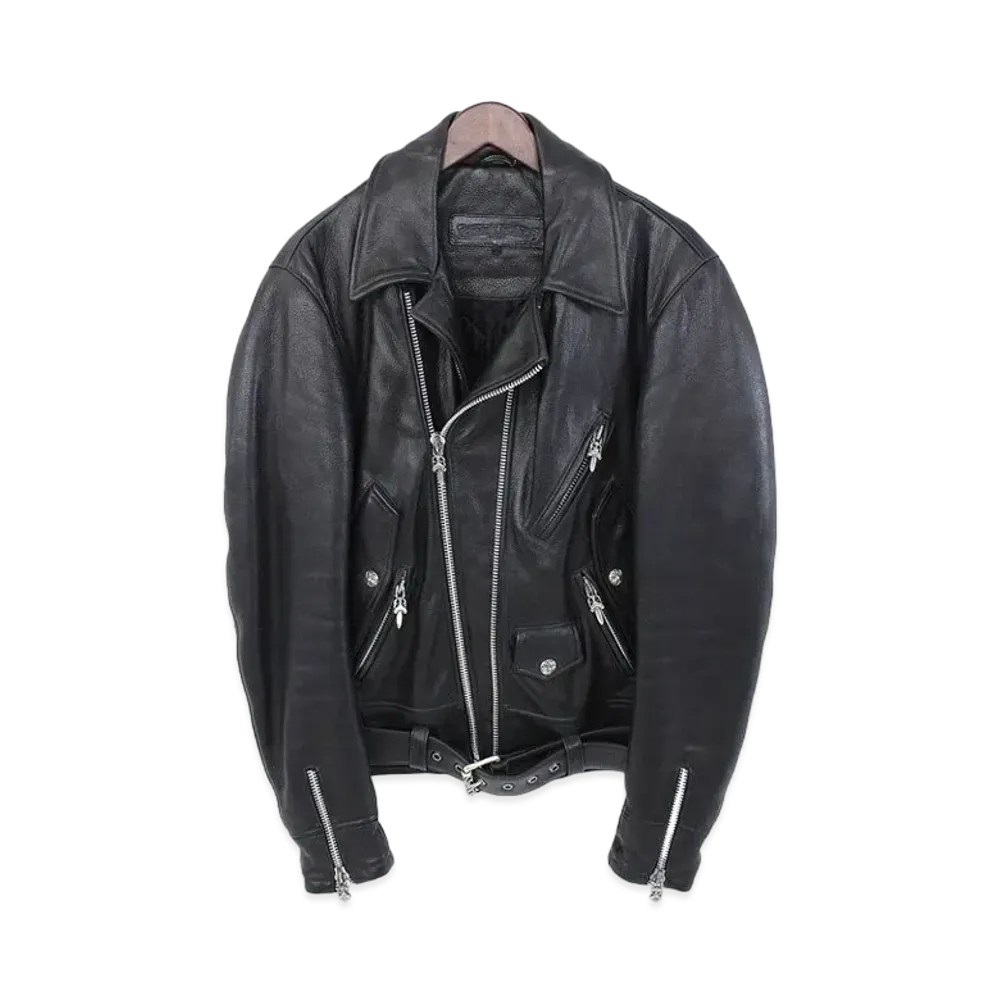 Chrome Hearts GABBA 2way Zip Riders Leather Jacket "Black"