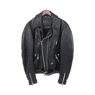 Chrome Hearts GABBA 2way Zip Riders Leather Jacket "Black"