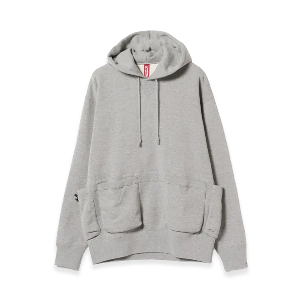 BEAMS JAPAN x LOOPWHEELER Tsuriami Sweatshirt Pocket Hoodie "H Grey"