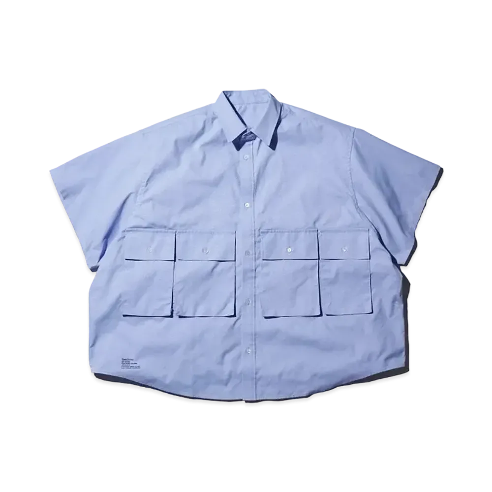FreshService Dry Oxford Flap Pocket S/S Shirt "Blue"