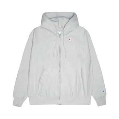 Champion Reverse Weave Full Zip Hoodie "Oxford Gray/White Logo"