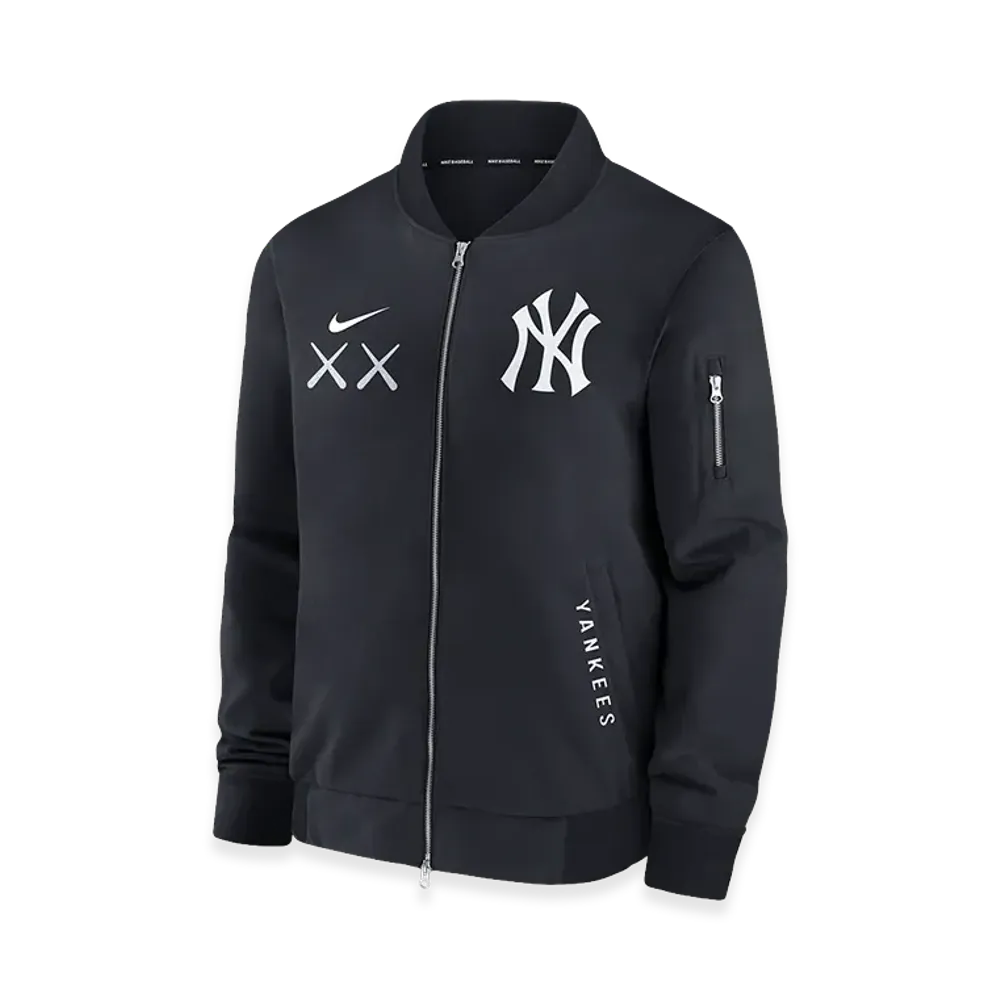 MLB x KAWS x Nike Fanatics Fest Dugout Bomber Jacket New York Yankees "Navy Blue"