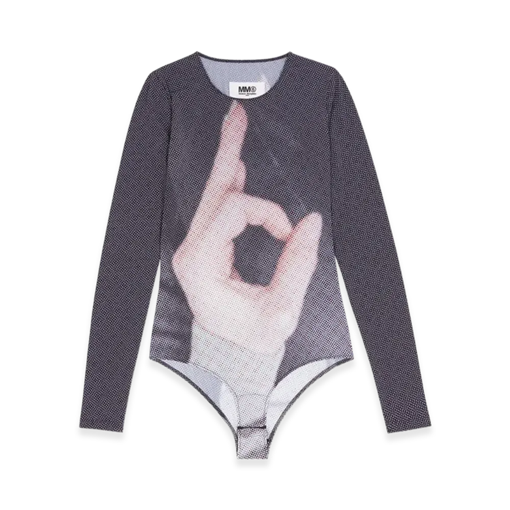 MM6 Maison Margiela Women's 6 Hand Bodysuit "Black"