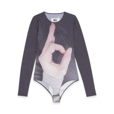 MM6 Maison Margiela Women's 6 Hand Bodysuit "Black"