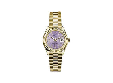 ROLEX Date-Just 28 Lilac Stripe Dial 10P Diamonds 279178G