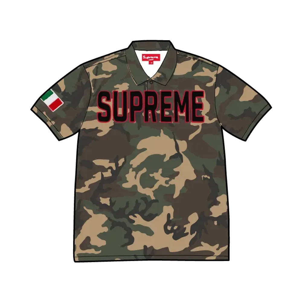 Supreme Twill Applique Polo "Camo"