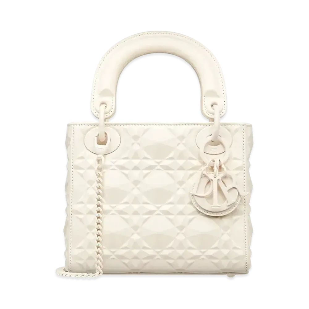 Dior Mini Lady Bag Diamond Motif "Latte"