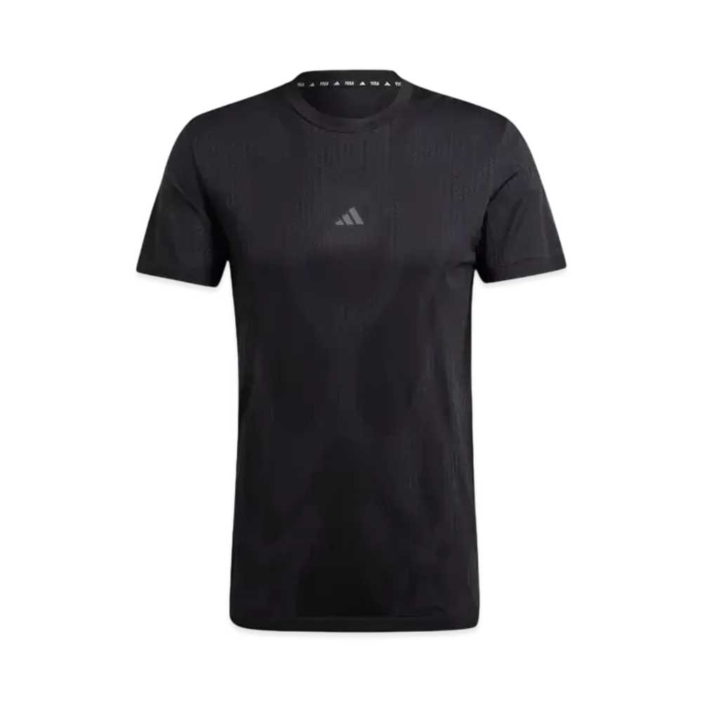 adidas Designed for Training Yoga Seamless Short Sleeve T-Shirt "Black"