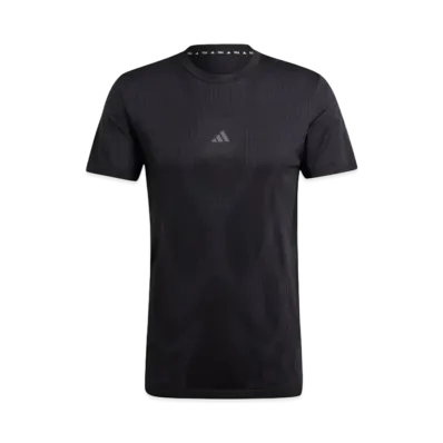 adidas Designed for Training Yoga Seamless Short Sleeve T-Shirt "Black"