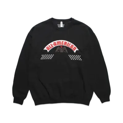 WACKO MARIA Crew Neck Sweat Shirt "Black"
