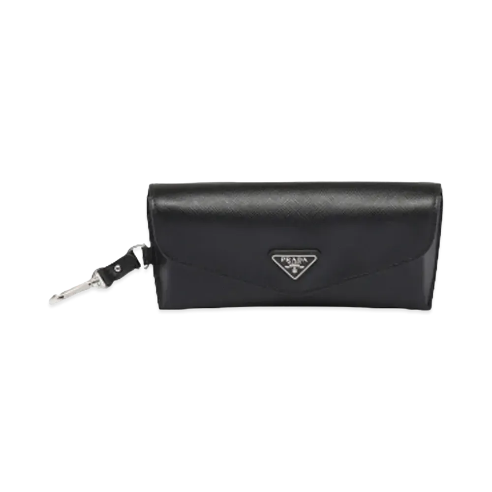 PRADA Saffiano Leather Eyeglasses Case "Black"