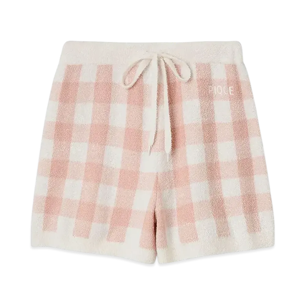 GELATO PIQUE Check Jacquard Shorts "Pink"