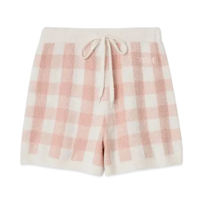 GELATO PIQUE Check Jacquard Shorts "Pink"