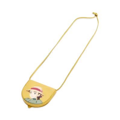 LOEWE x Howl's Moving Castle Sophie Small Heel Pouch In Classic Calfskin "Dark Yellow"