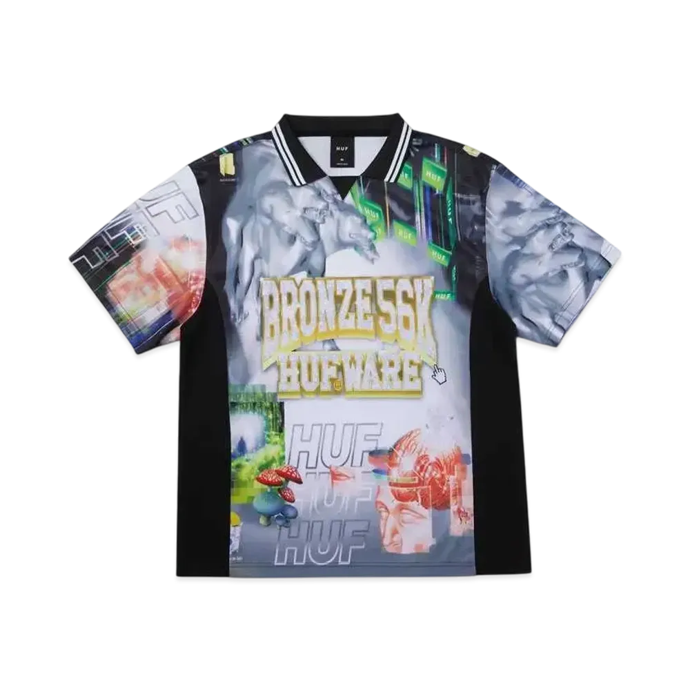 HUF x Bronze56K Glitched Soccer Jersey "Multi"