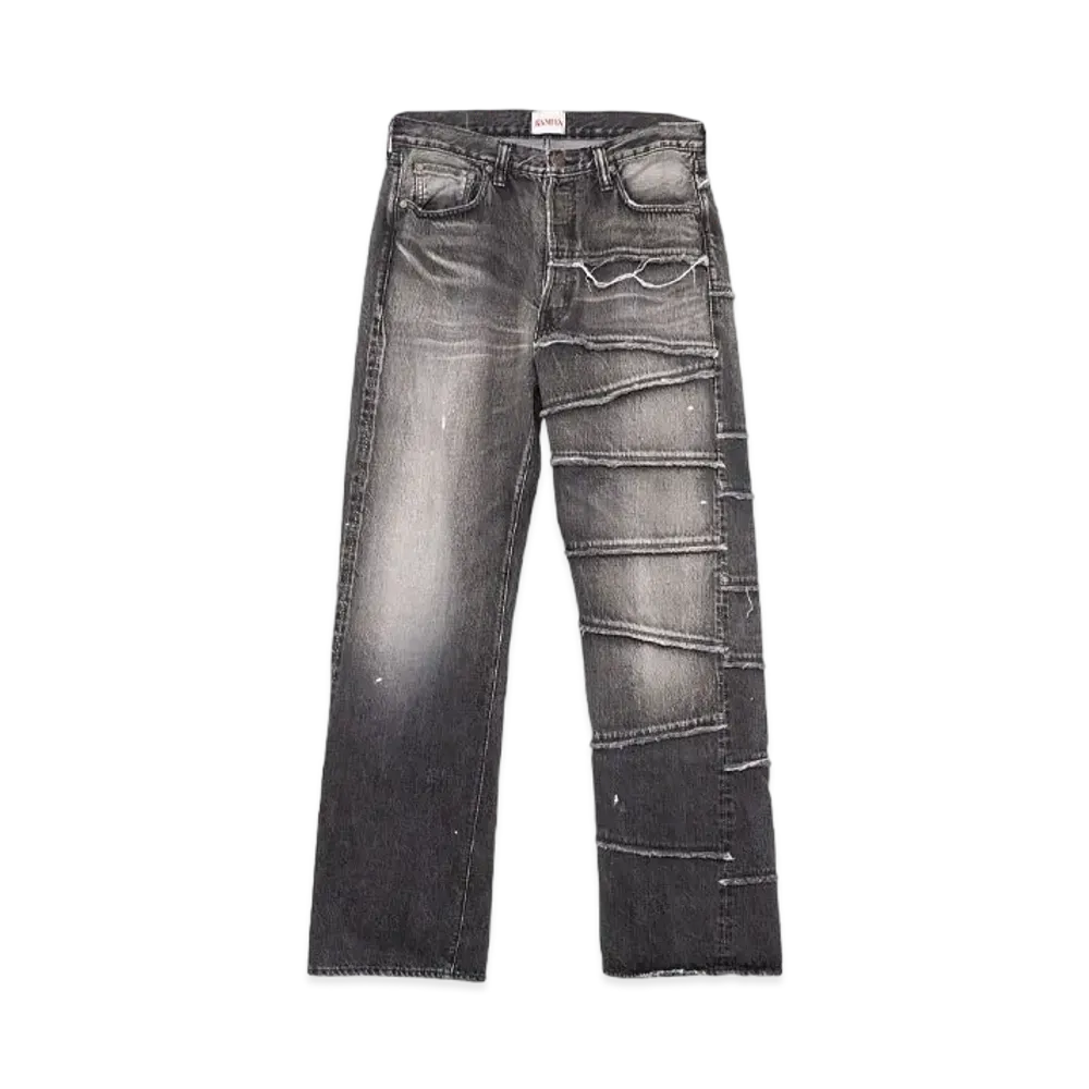 Maison MIHARA YASUHIRO FULLCOUNT x KAMIYA Switching Denim Pants "Black"