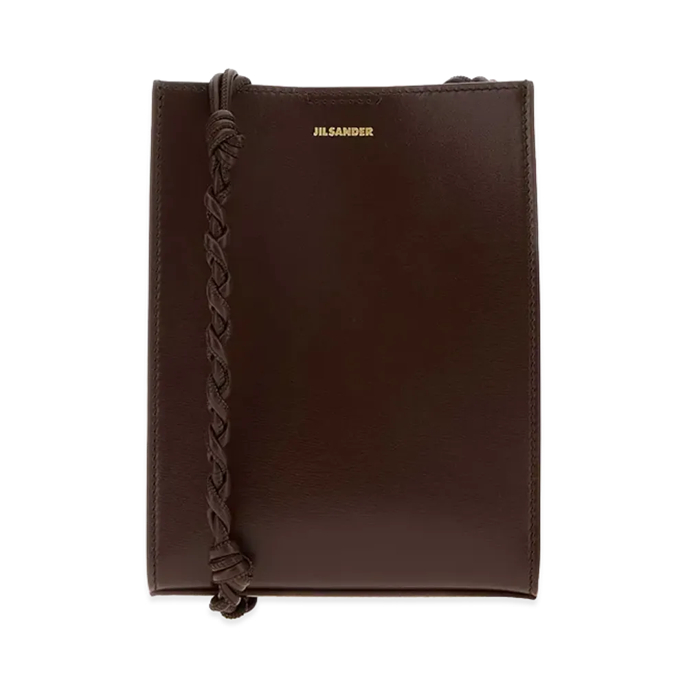 Jil Sander Women's Leather Small Tangle Shoulder Bag "Brown/Chocolate"